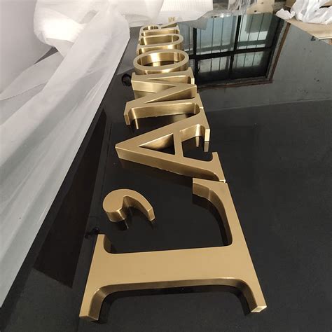 stainless steel lobby sign letters